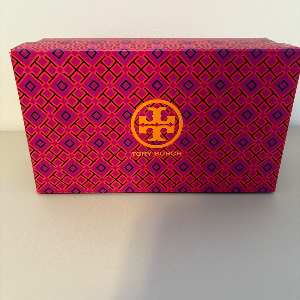 Tory‎ Burch Size 7.5 Geometric Logo Box Storage Keepsake Gift Presentation EMPTY